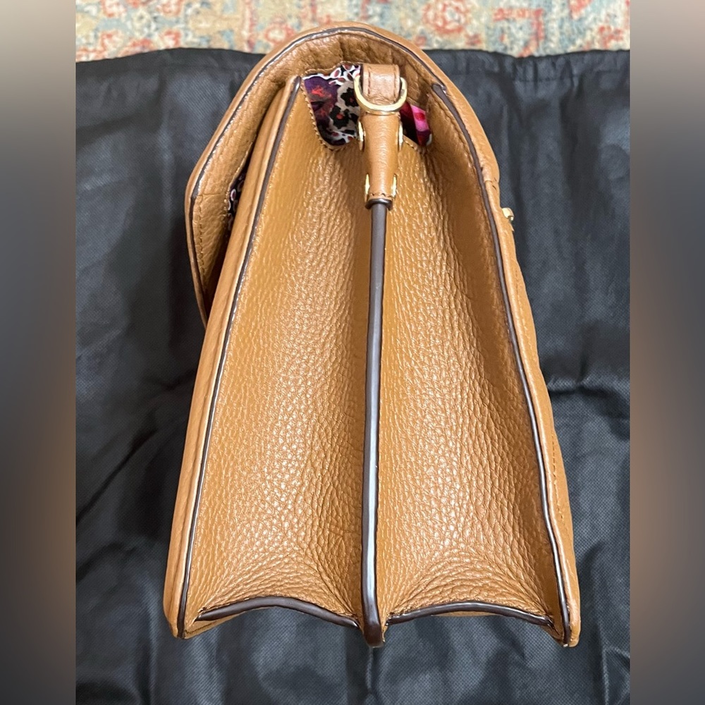 Vera Bradley Genuine Leather Lydia Satchel Cognac - Picture 4 of 14